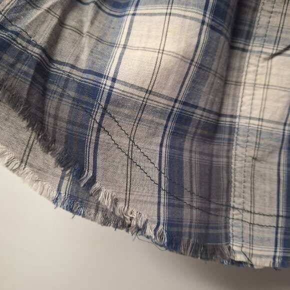 Harley Davidson Plaid Snap Up Down Fringe Embroidered Mens Small Motorcycle Club - Picture 6 of 11